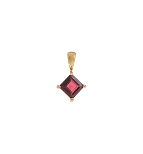 Vintage Garnet Stained Glass Charm