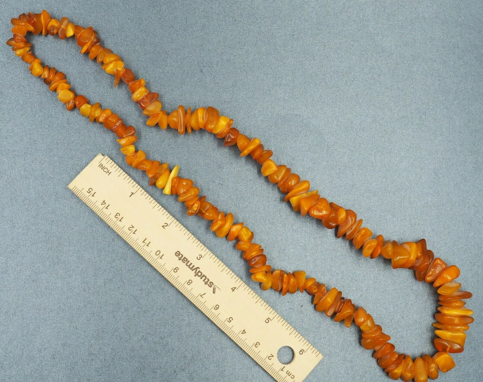 Vintage Natural Butterscotch AMBER Necklace with Stones Graduating in Size