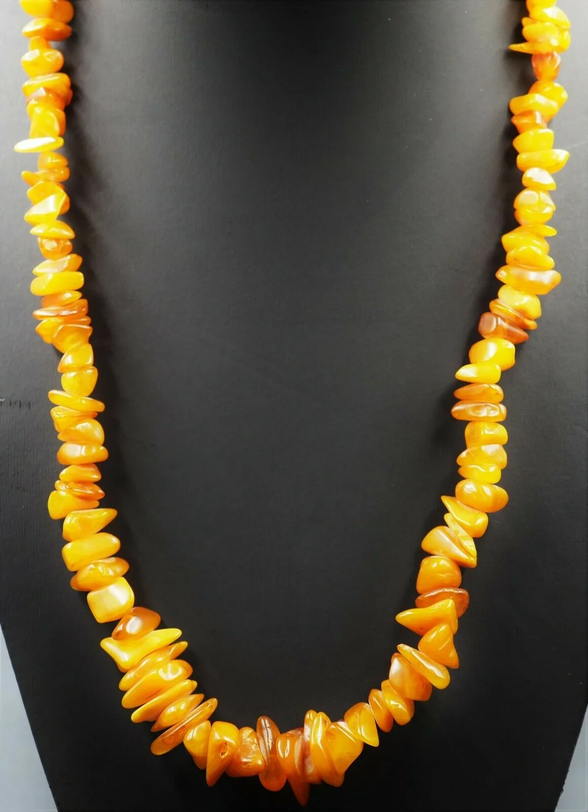 Vintage Natural Butterscotch AMBER Necklace with Stones Graduating in Size