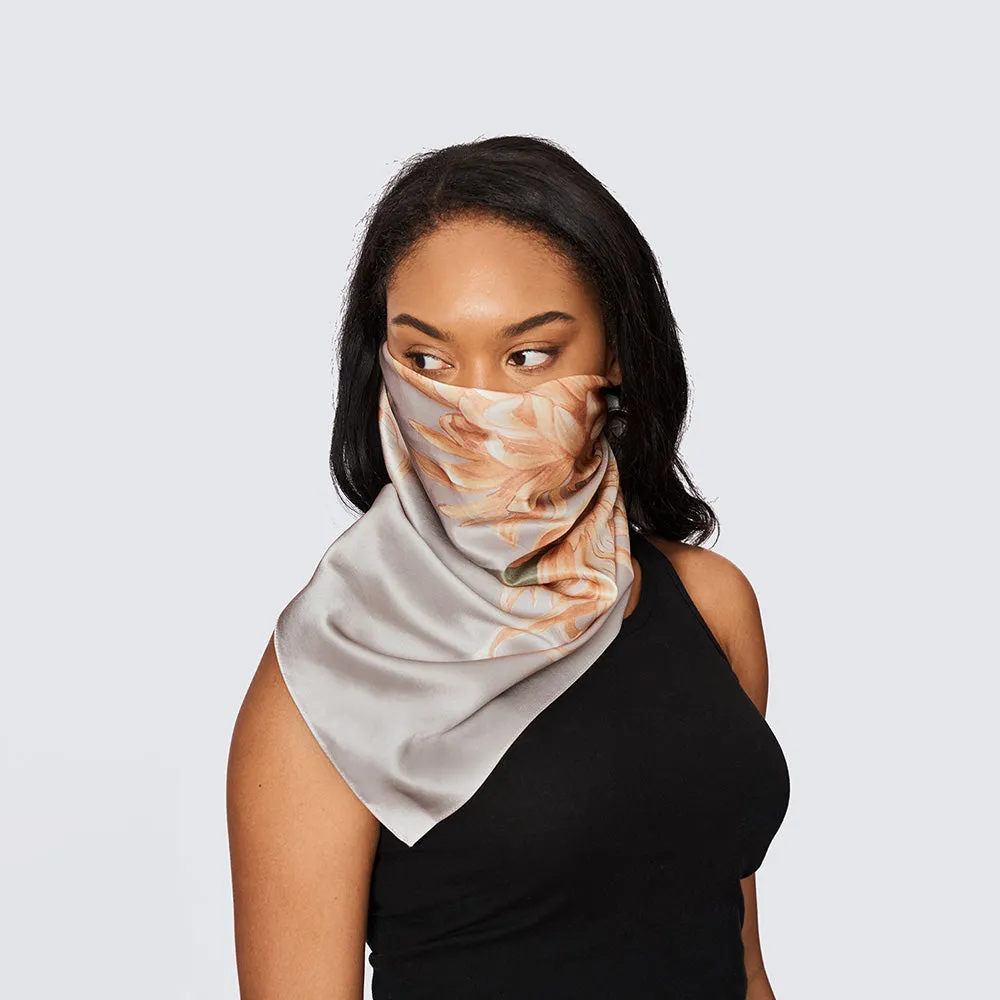 Washable Silk Kiku Kerchief Scarf