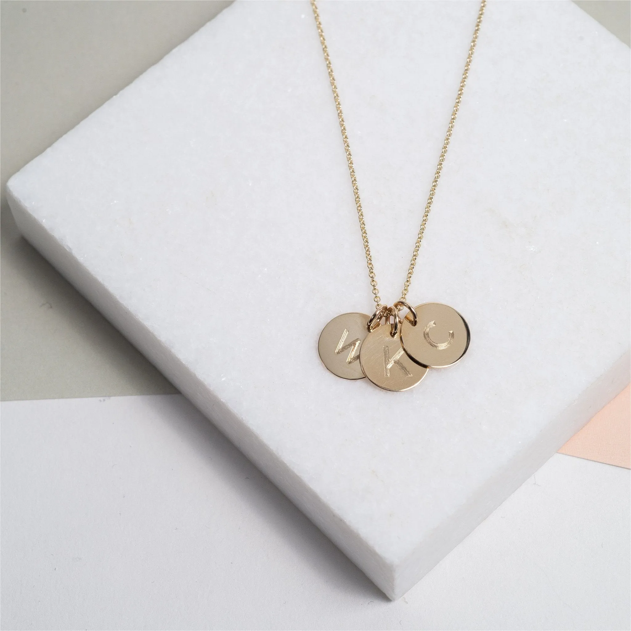 Westbourne 9ct Yellow Gold Disc Trio Necklace