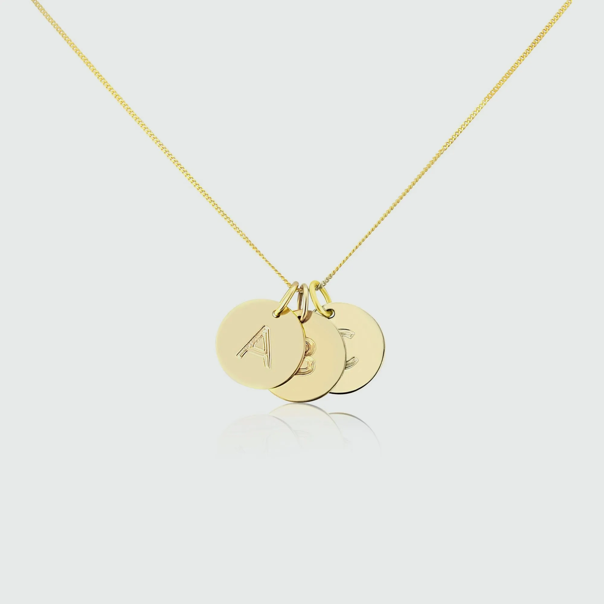 Westbourne 9ct Yellow Gold Disc Trio Necklace