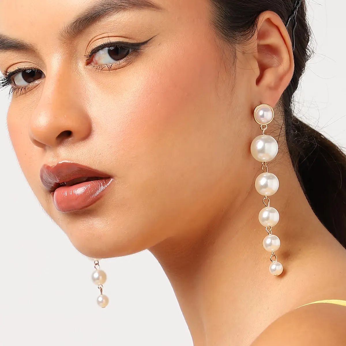 White Pearl Tassel & Dangle Earrings for Women & Girls - Celebrity & Contemporary Styles