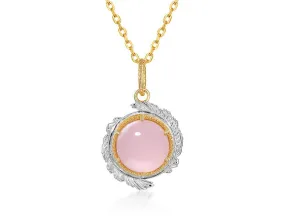 Women's Pendant Pink S925 Silver Pendant for girls